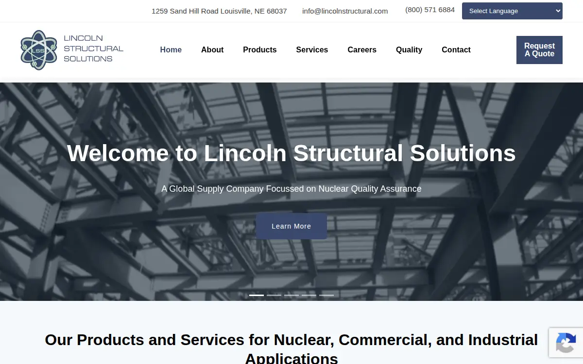 Homepage of Lincoln Structural Solutions LLC