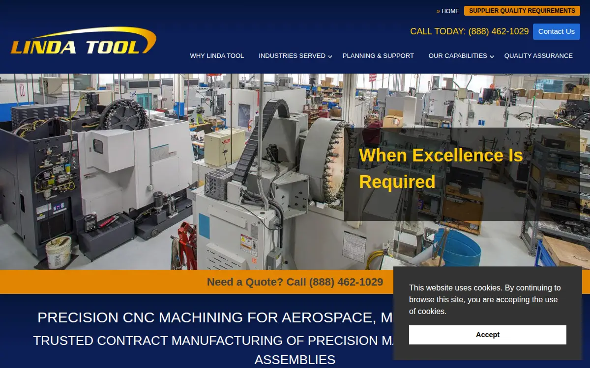 Homepage of Linda Tool & Die CORP