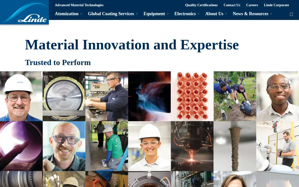 Homepage of Linde Advanced Material Technologies INC.