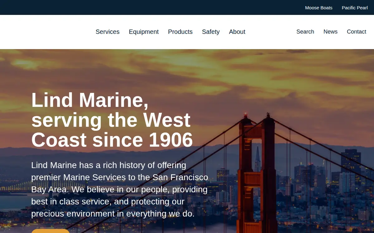 Homepage of Lind Marine LLC