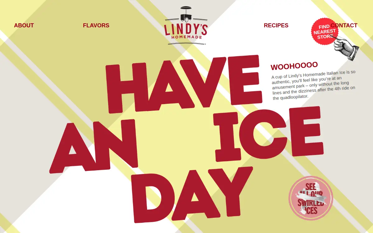 Homepage of Lindy's Homemade, LLC