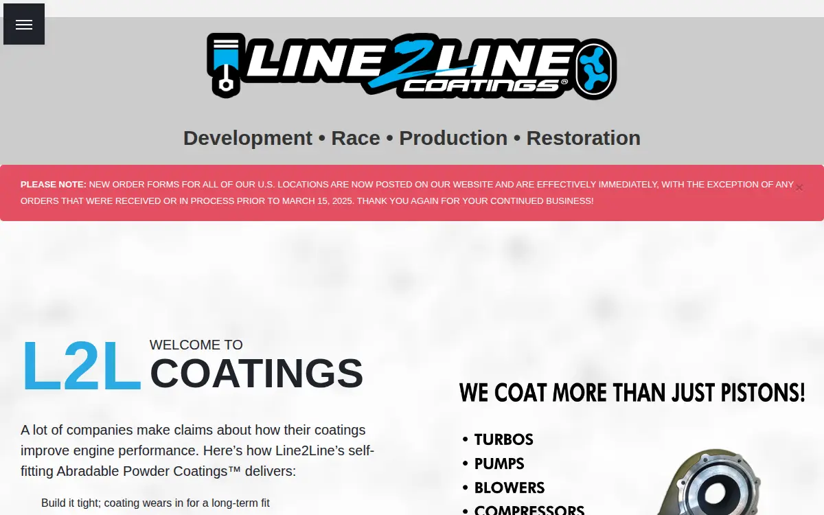 Homepage of Line 2 Line INC