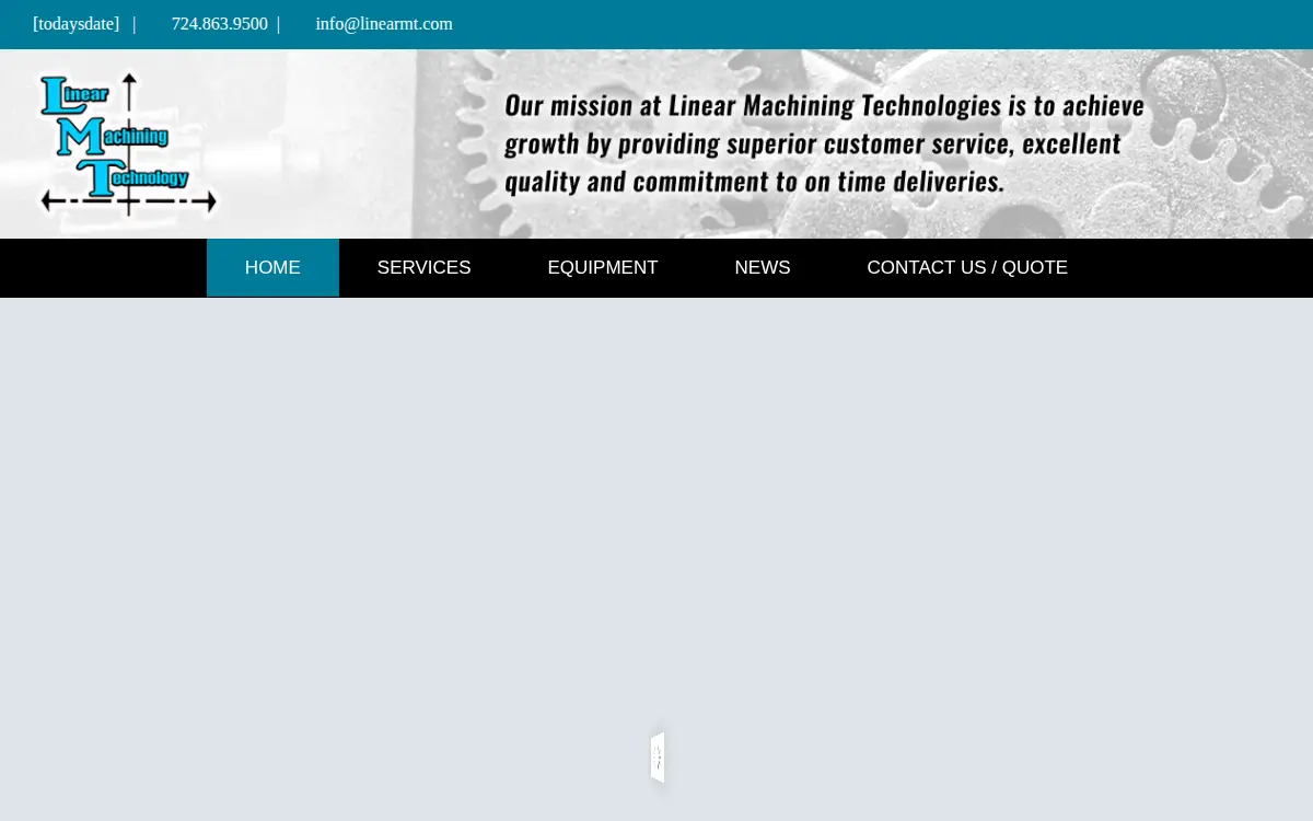 Homepage of Linear Machining Technology LLC