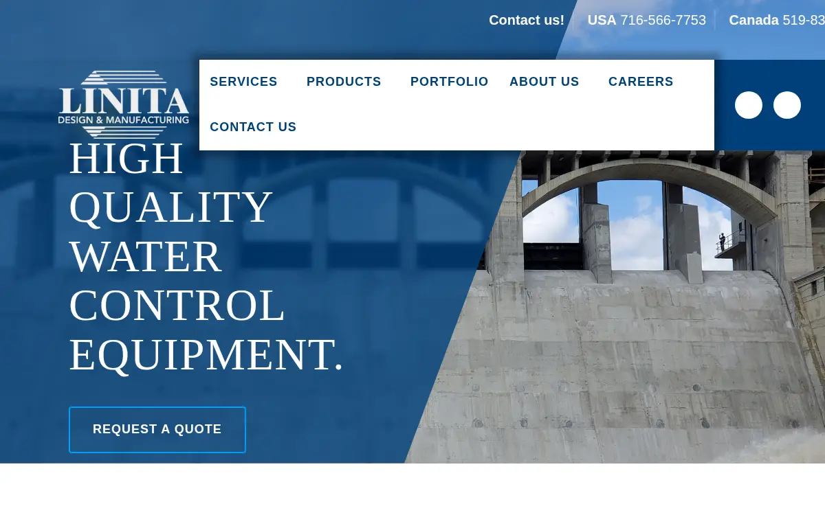 Homepage of Linita Design & Mfg. CORP