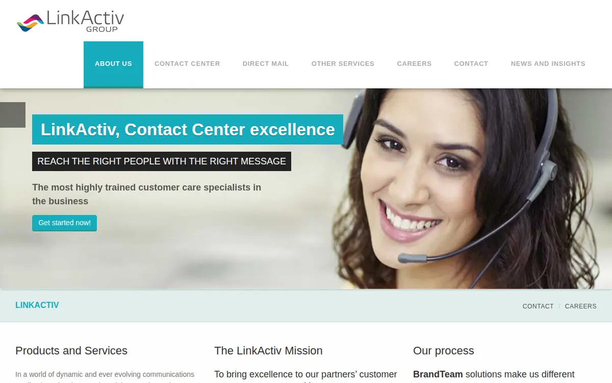 Homepage of Linkactiv LLC