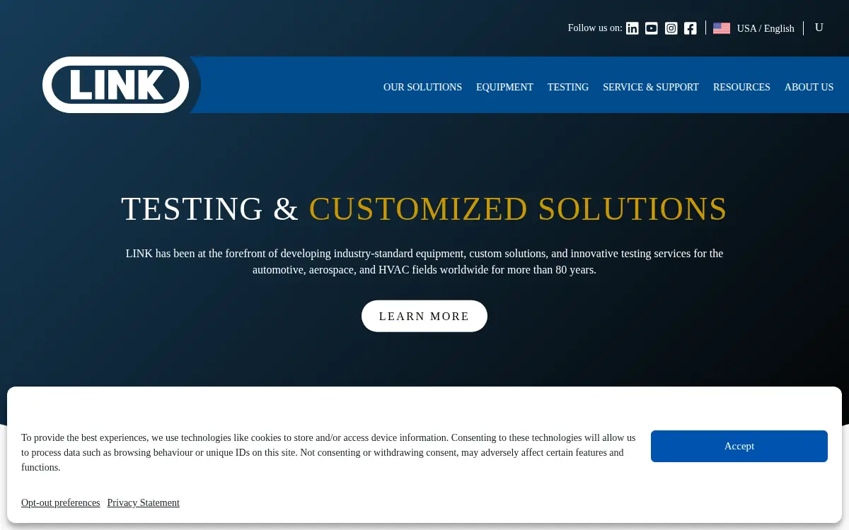 Homepage of Link Group INC