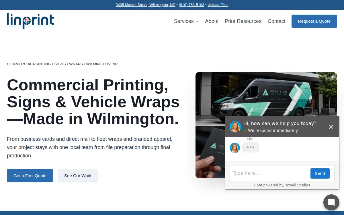 Homepage of Coastal Printing and Signs LLC