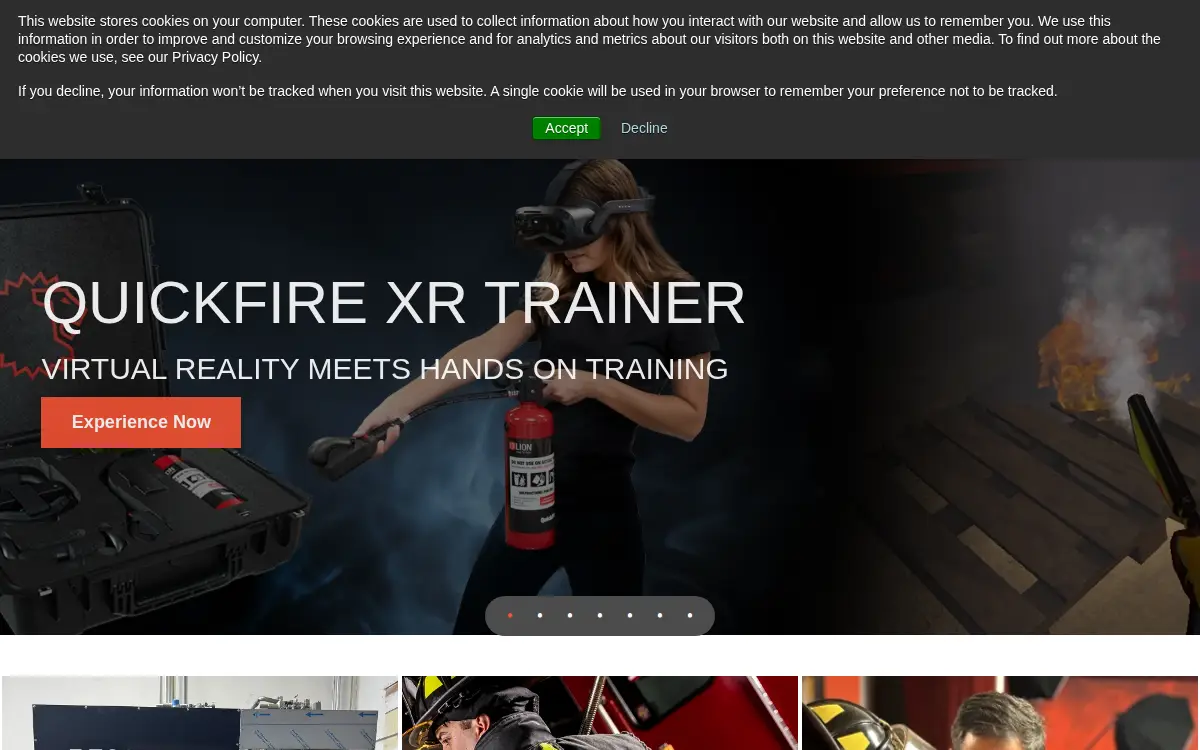 Homepage of Lion First Responder Ppe INC