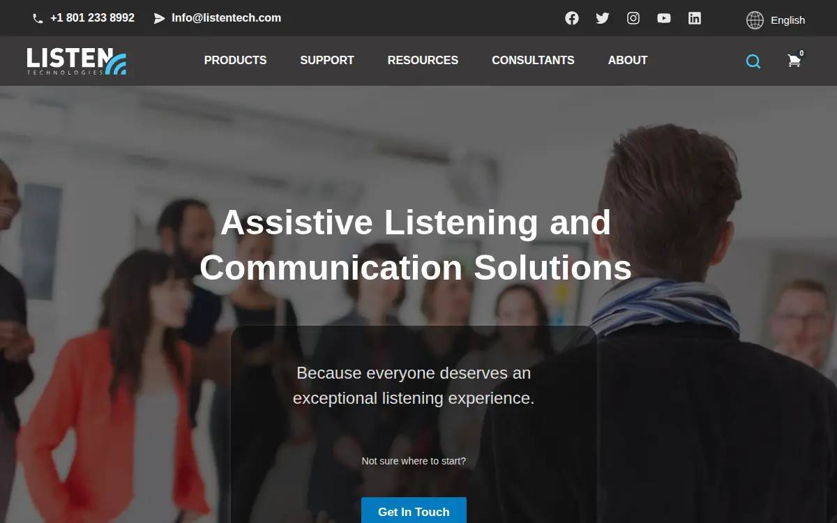 Homepage of Listen Technologies CORP
