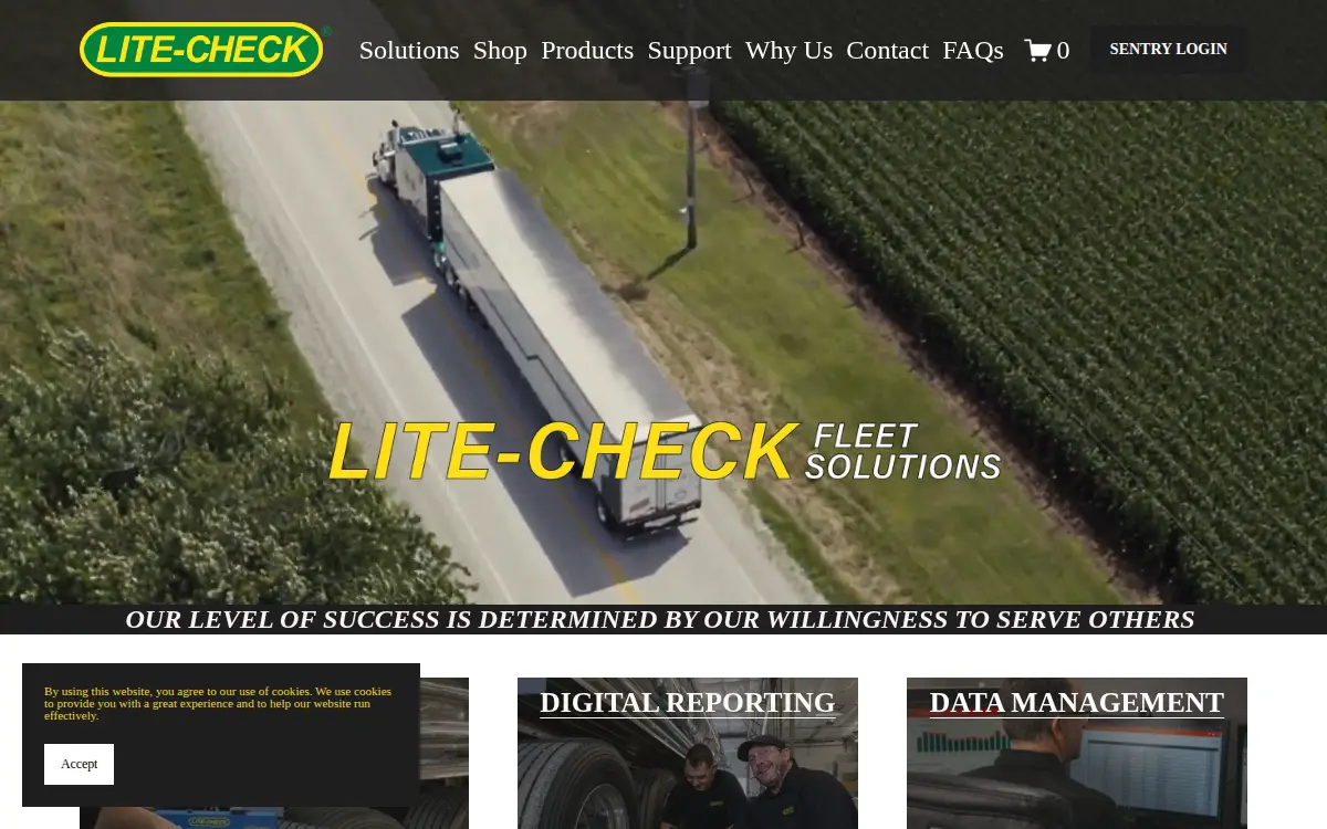 Homepage of Lite-check, LLC