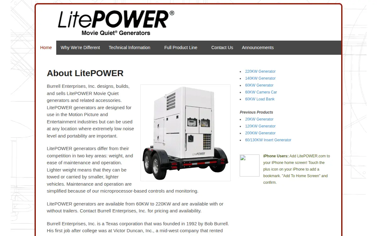 Homepage of Burrell Enterprises, INC.