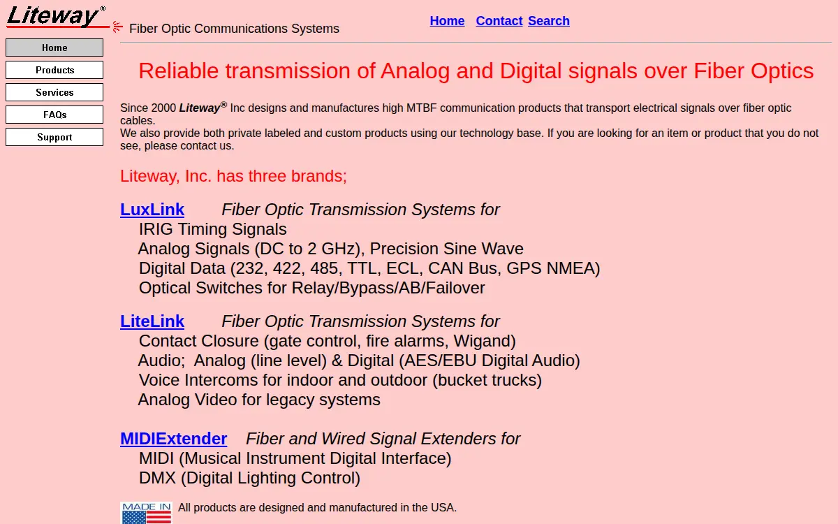Homepage of Liteway, INC.