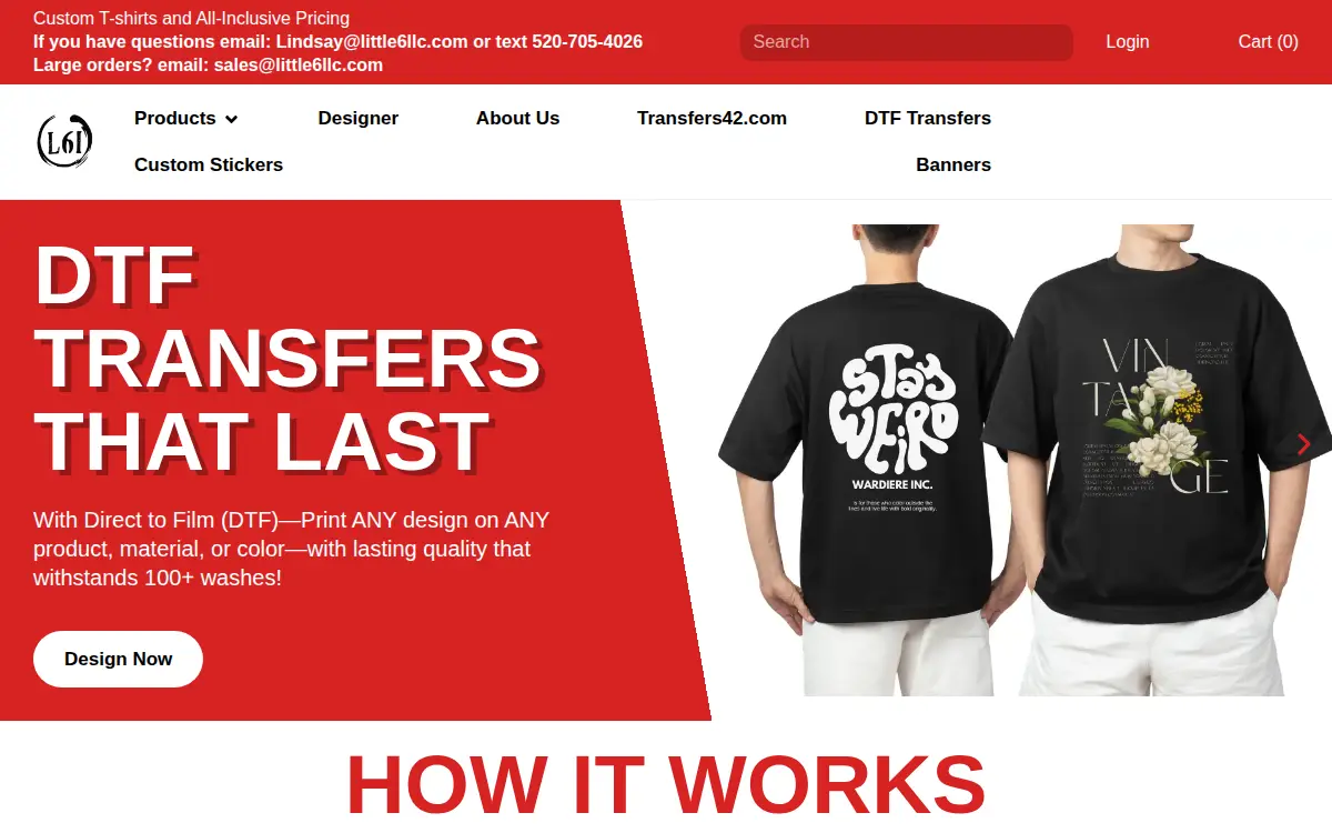 Homepage of Little 6 Industries, LLC