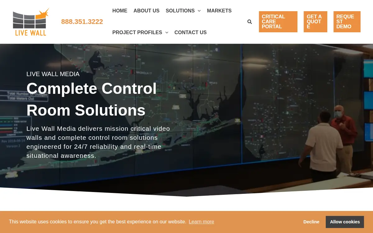 Homepage of Live Wall Media INC