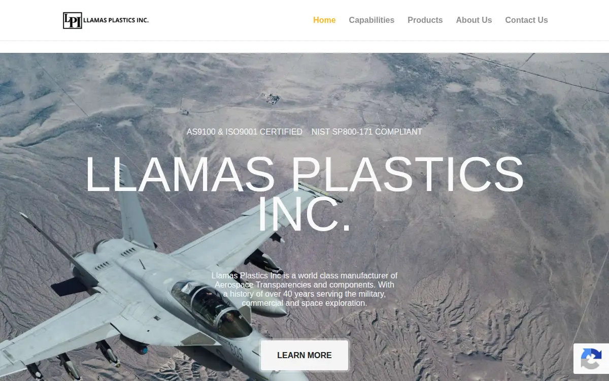 Homepage of Llamas Plastics INC