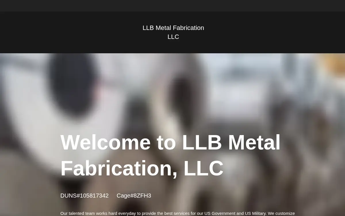 Homepage of Llb Metal Fabrication Limited Liability Company