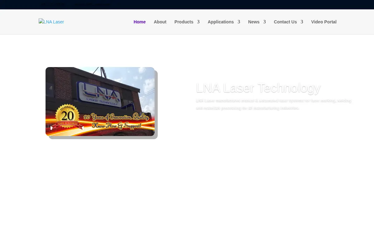 Homepage of Laservall North America, LLC