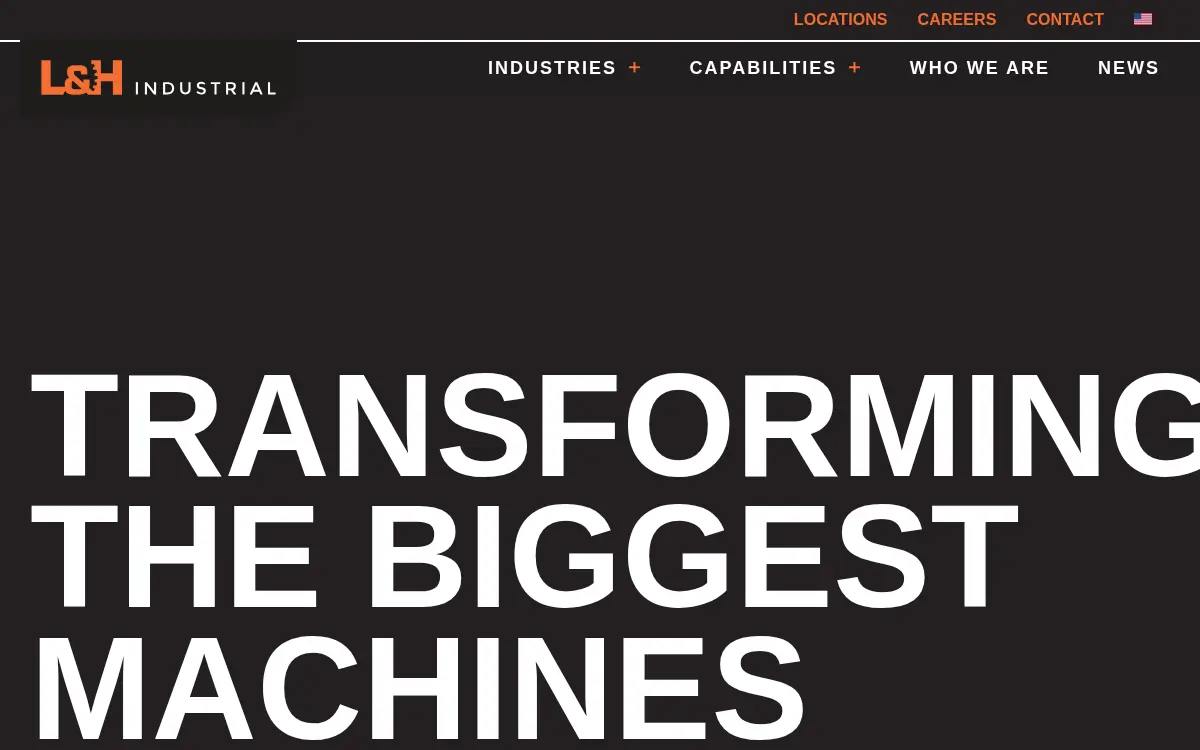 Homepage of L & H Industrial INC