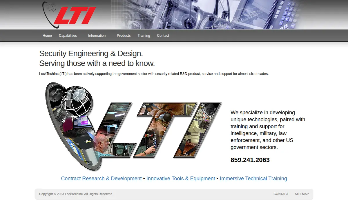 Homepage of Lockmasters Technologies INC