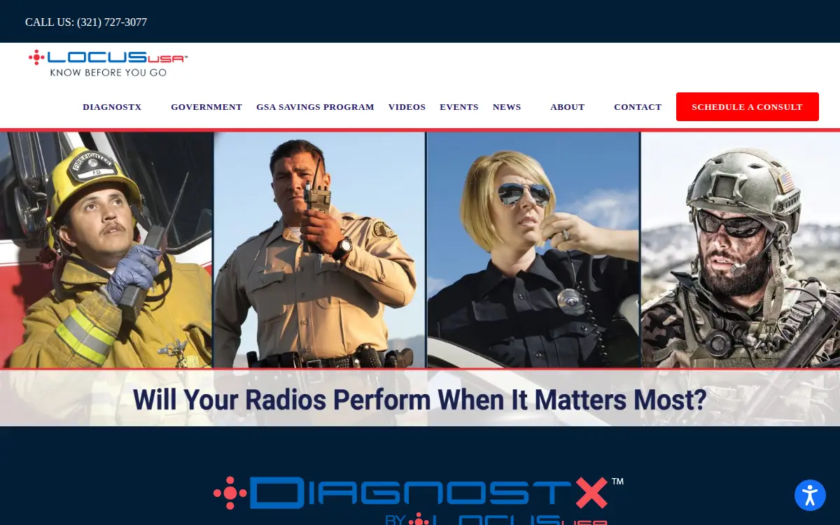 Homepage of Locus Diagnostics LLC