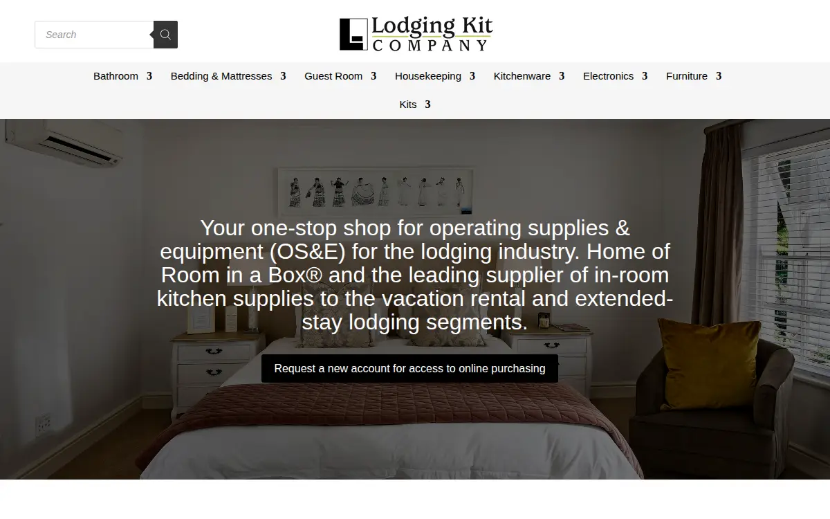 Homepage of Lodging Kit Company, INC