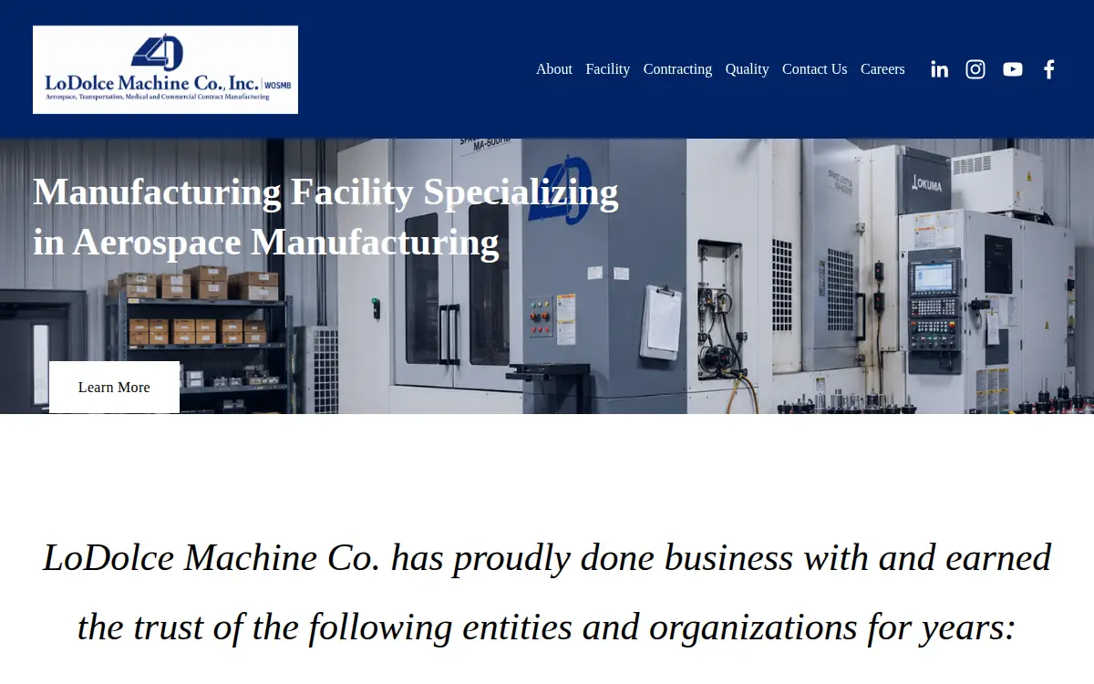Homepage of Lodolce Machine Co, INC