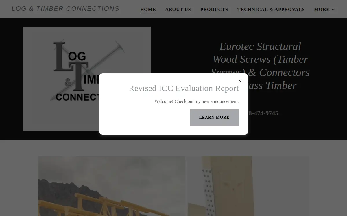 Homepage of Log & Timber Connections LLC