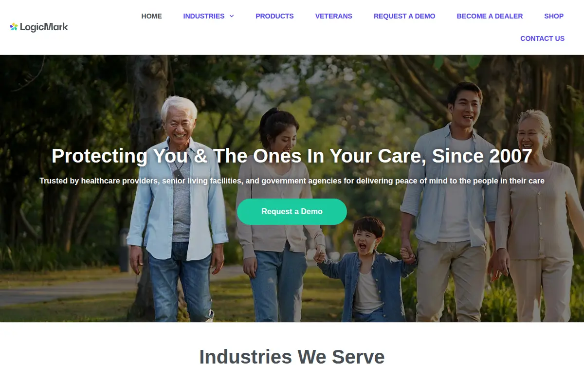 Homepage of Logicmark, INC.