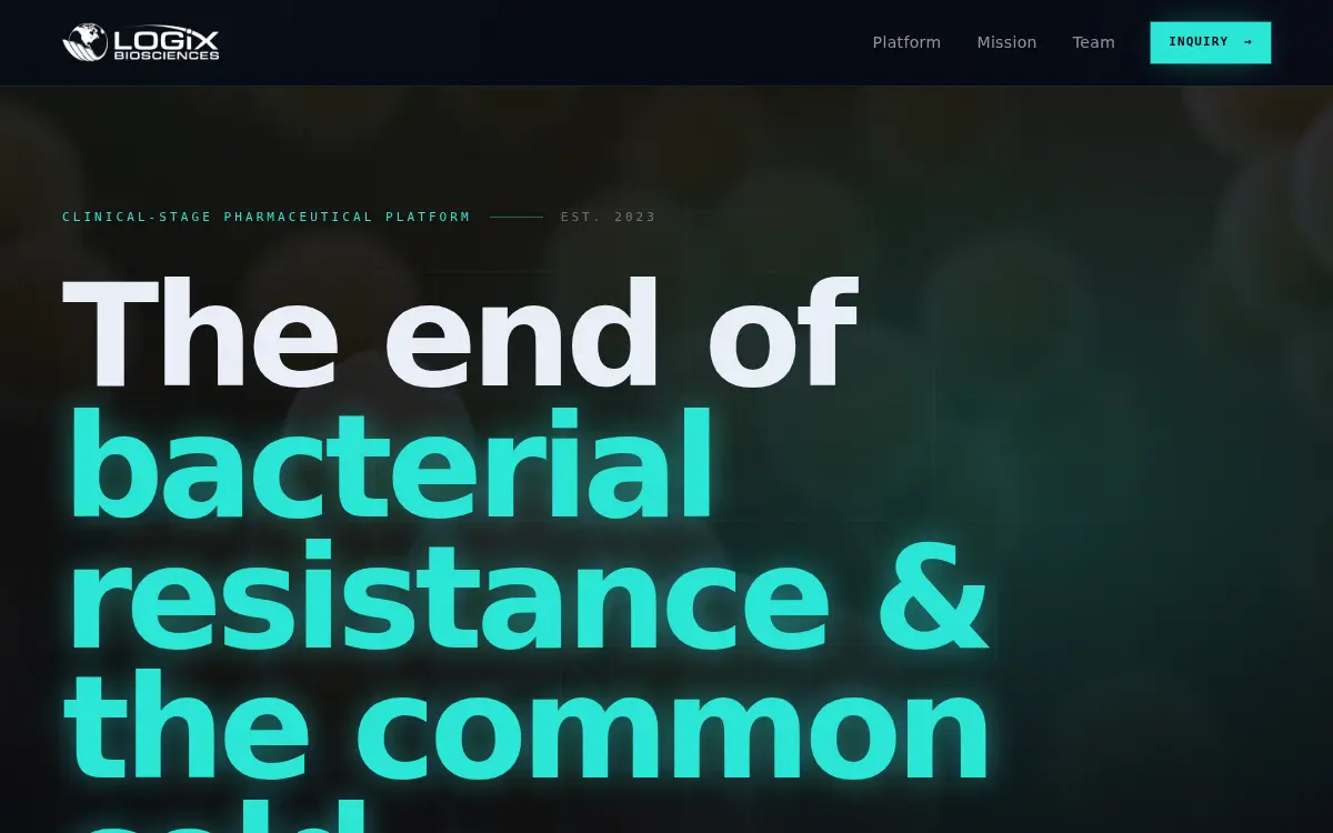 Homepage of Logix Biosciences, INC