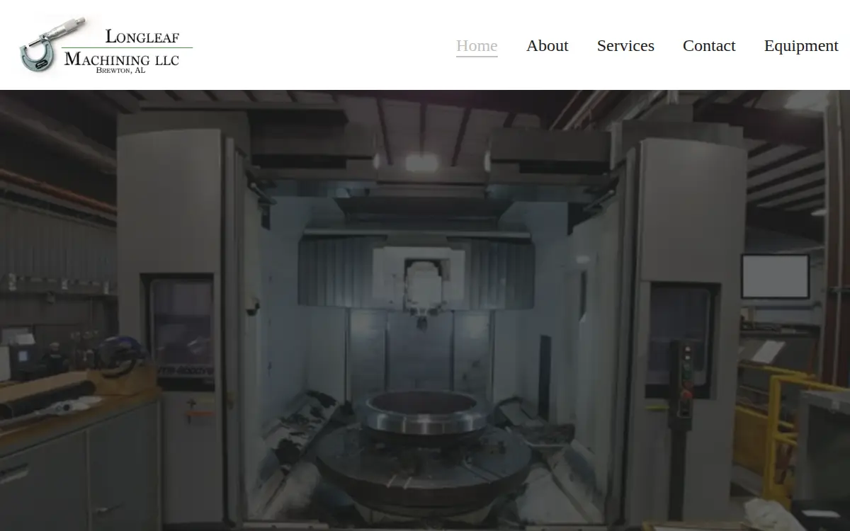 Homepage of Longleaf Machining LLC