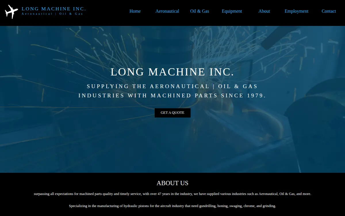 Homepage of Long Machine, INC