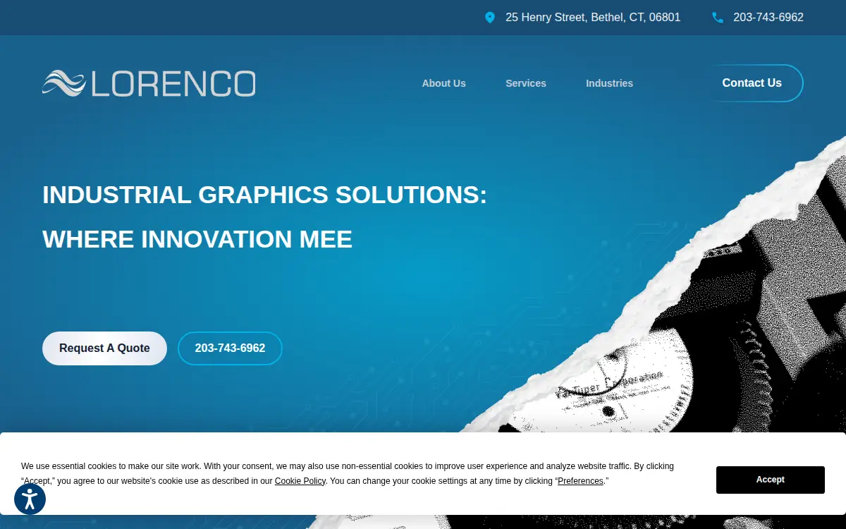 Homepage of Lorenco Industries, INC.