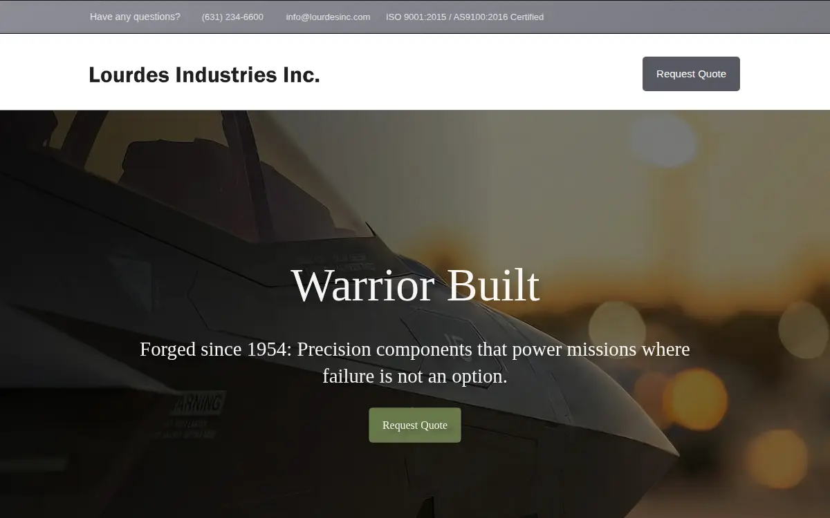 Homepage of Lourdes Industries, INC.