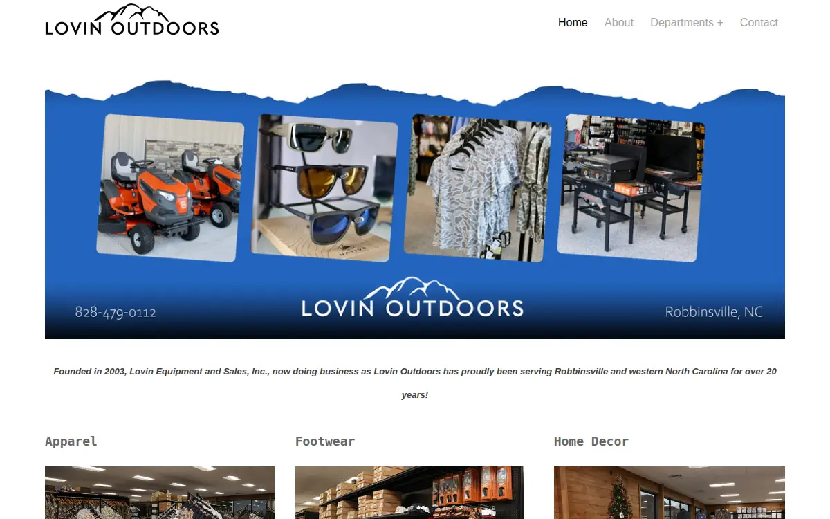 Homepage of Lovin Equipment & Sales INC