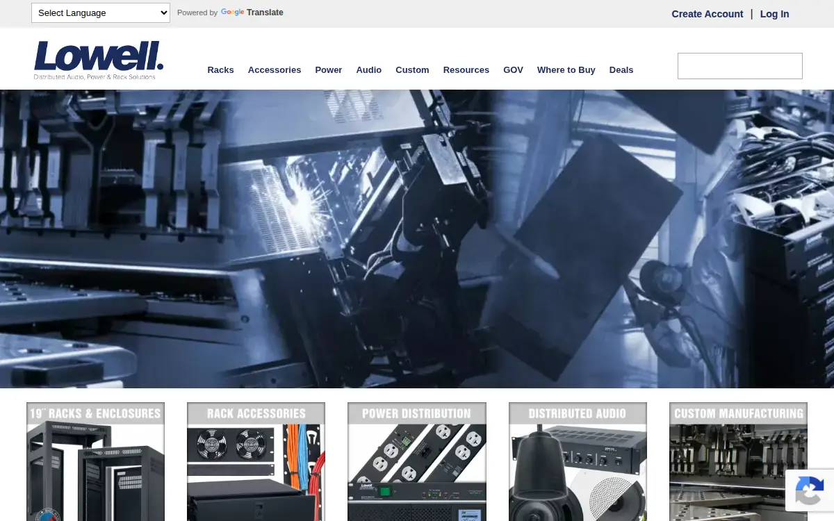 Homepage of Lowell Manufacturing Company