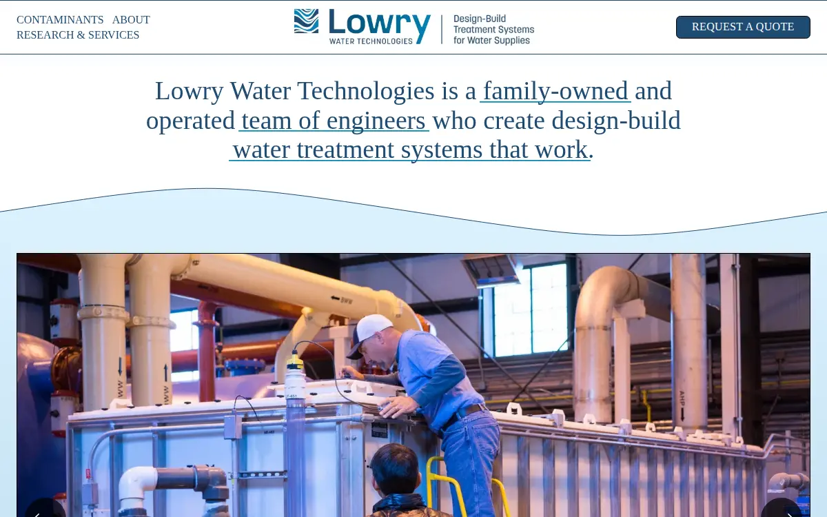 Homepage of Lowry Aeration Systems, INC.