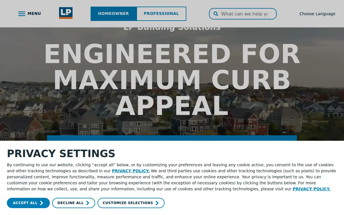 Homepage of Louisiana-pacific Corporation
