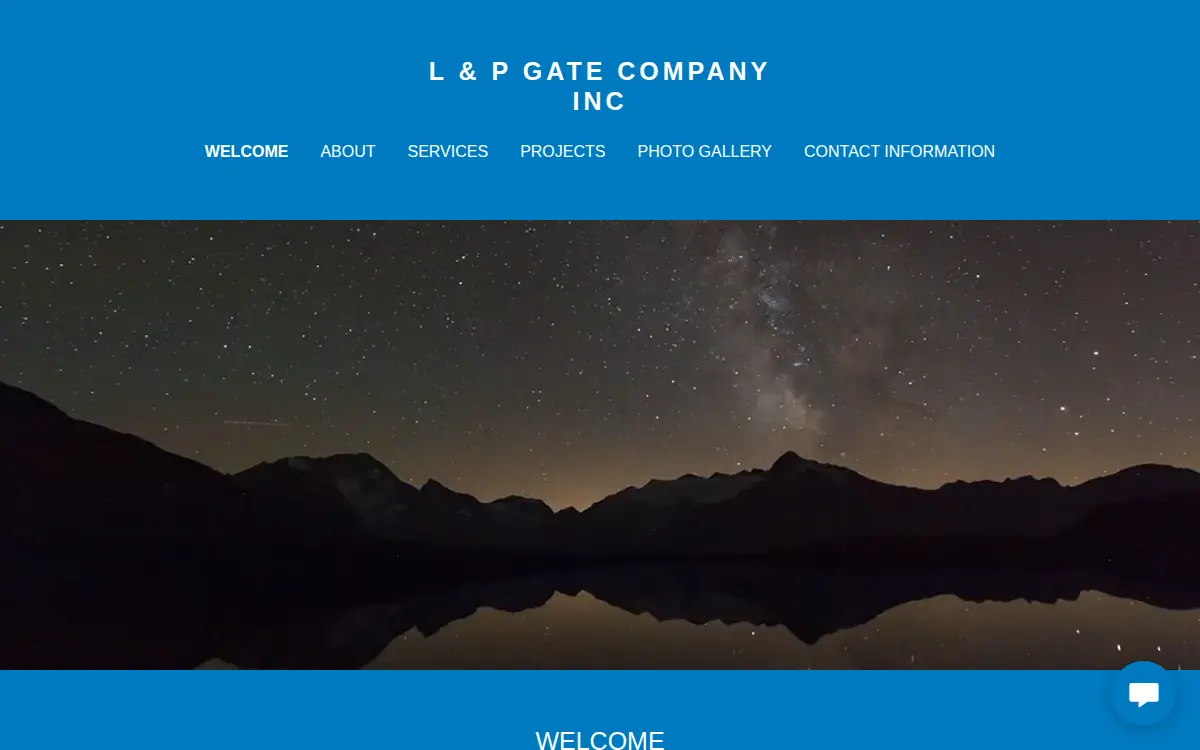 Homepage of L & P Gate Company INC