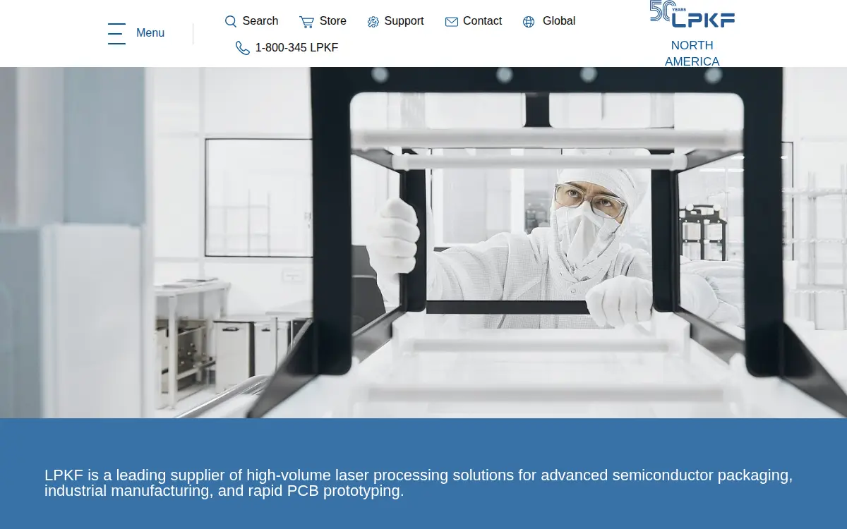 Homepage of Lpkf Distribution, INC.