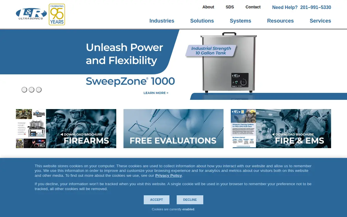 Homepage of L & R Manufacturing Company