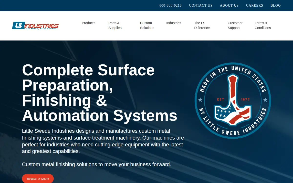 Homepage of L S Industries, INC