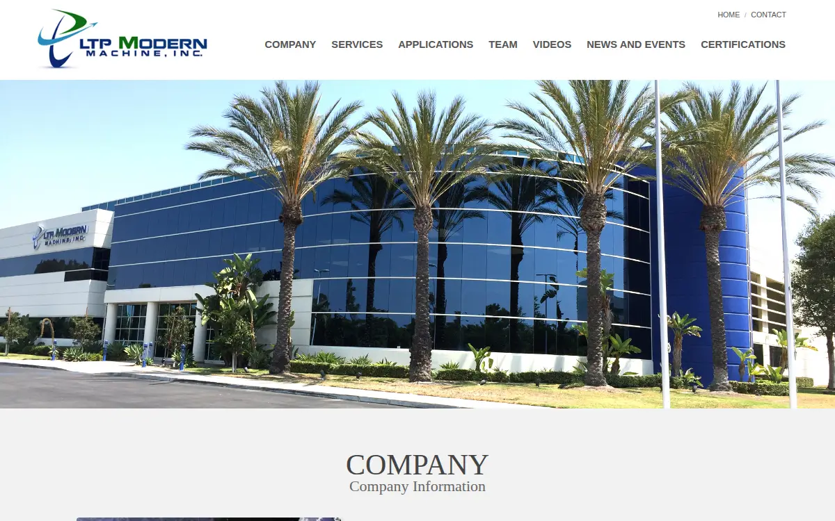 Homepage of Ltp Modern Machine, INC.