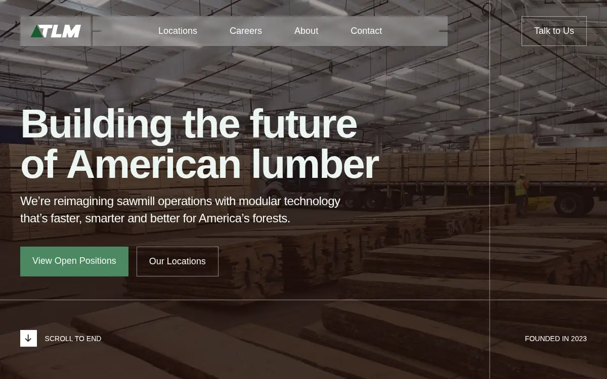 Homepage of The Lumber Manufactory INC.