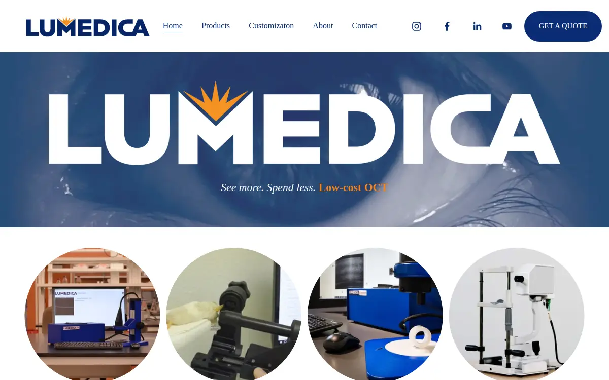Homepage of Lumedica INC