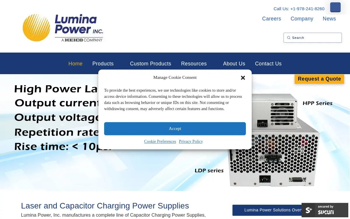 Homepage of Lumina Power, INC