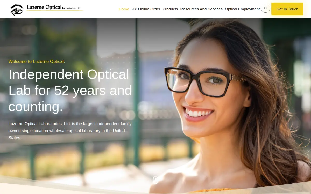 Homepage of Luzerne Optical Laboratories LTD