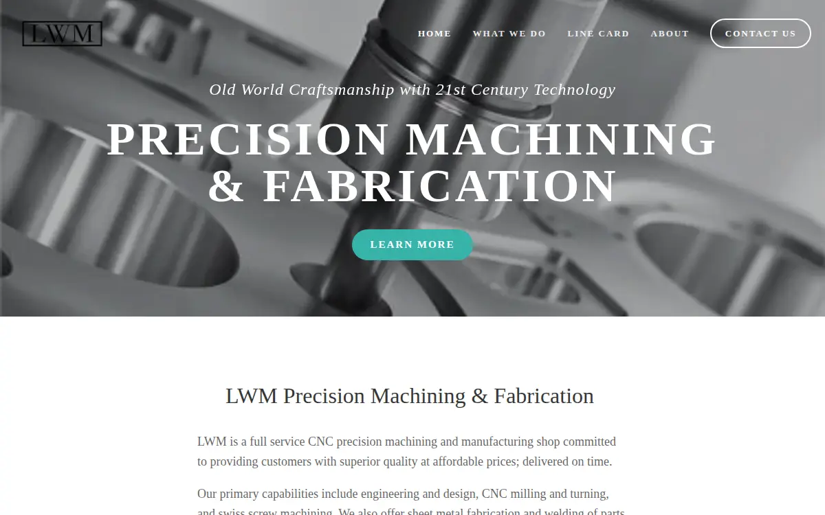 Homepage of Layne West Manufacturing LLC