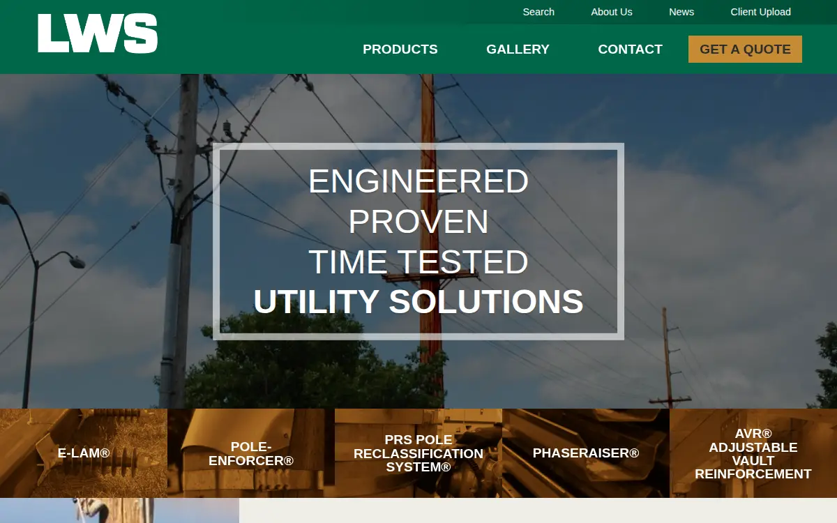 Homepage of Laminated Wood Systems INC