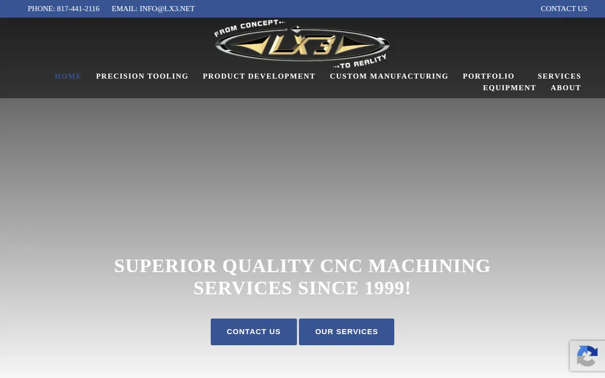 Homepage of Lx3 Corporation