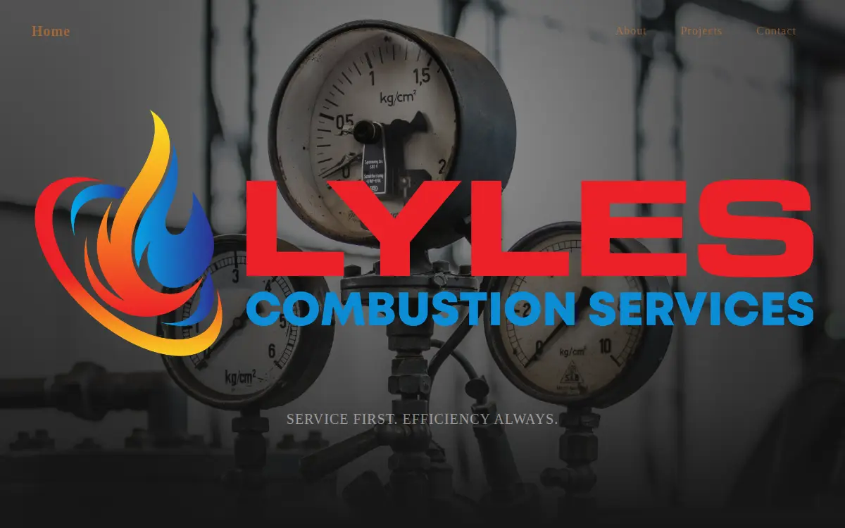 Homepage of Lyles Combustion Services LLC